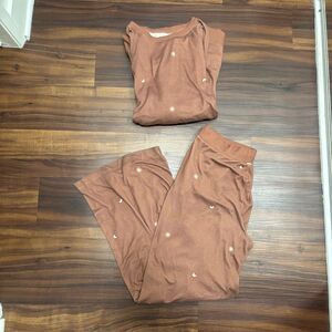 Gilly Hicks Women’s Large Brown Celestial Moon Sun Matching Pajamas Set